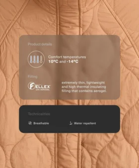 Veste matelassée en Fellex® Aerogel déperlante