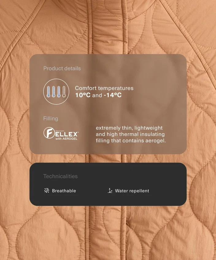 Veste matelassée en Fellex® Aerogel déperlante Veste matelassée en Fellex® Aerogel déperlante