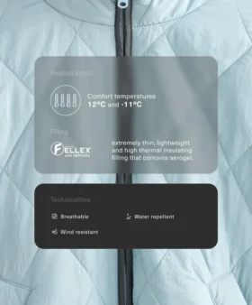 Veste matelassée en Fellex® Aerogel déperlante