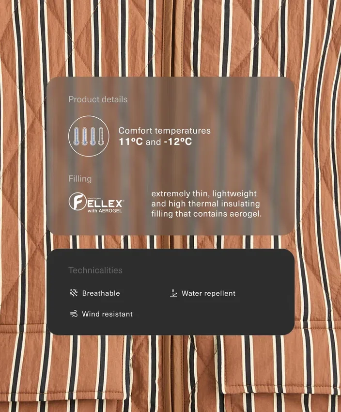 Veste matelassée en Fellex® Aerogel déperlante Veste matelassée en Fellex® Aerogel déperlante