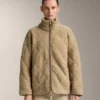 Veste matelassée en peaux lainées