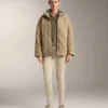 Veste matelassée en peaux lainées