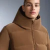 Veste matelassée en satin 80 % duvet et 20 % plumes Minardi Piume Ski, résistante à l’eau Veste matelassée en satin 80 % duvet et 20 % plumes Minardi Piume Ski, résistante à l’eau