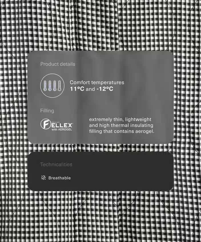 Veste matelassée Fellex® Aerogel à carreaux Veste matelassée Fellex® Aerogel à carreaux