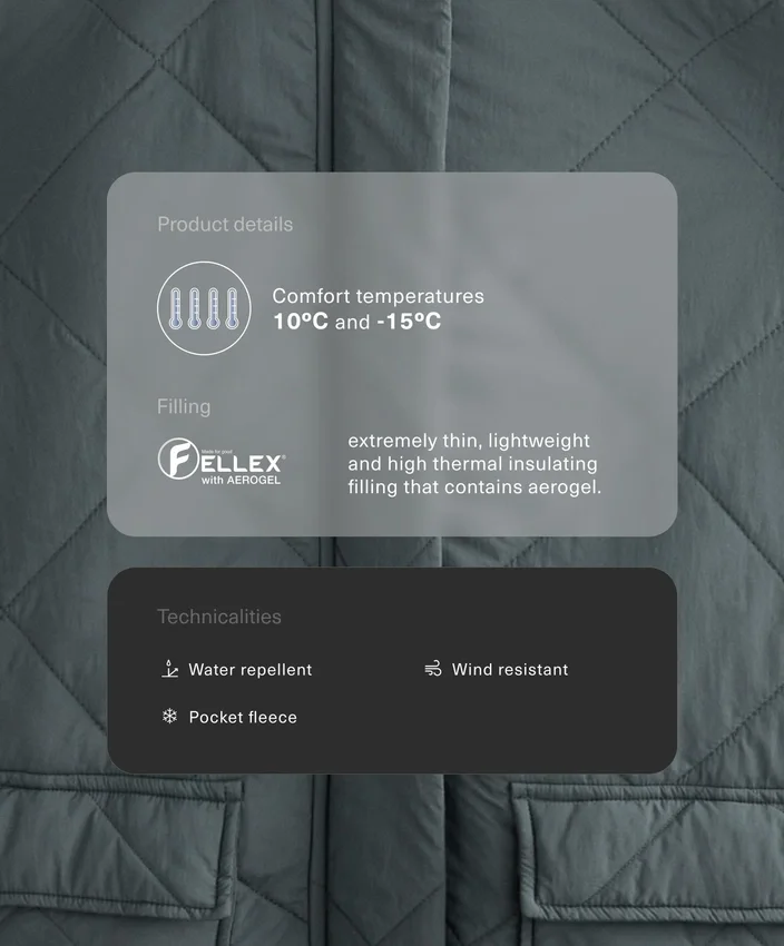Veste matelassée hydrofuge Fellex® Aerogel Veste matelassée hydrofuge Fellex® Aerogel