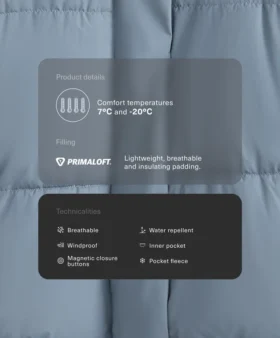 Veste matelassée hydrofuge Primaloft®