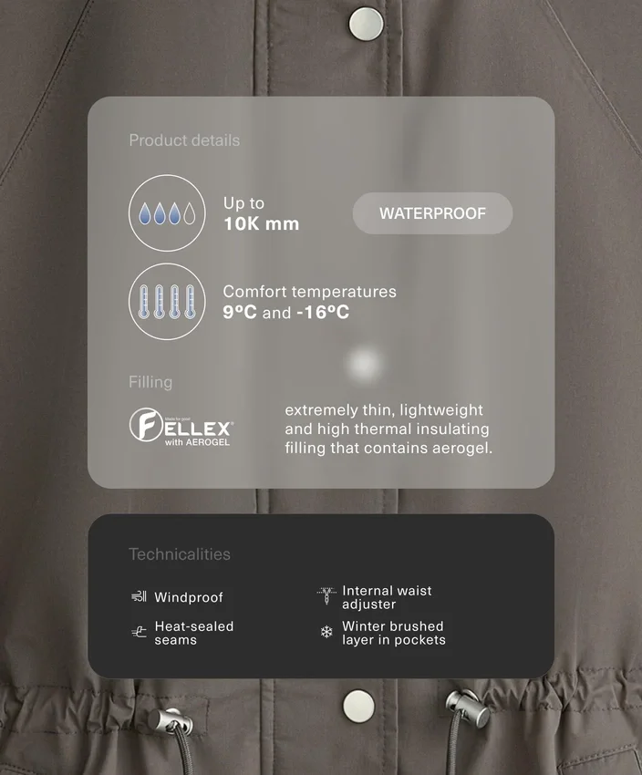 Veste matelassée imperméable Fellex® Aerogel 10K Veste matelassée imperméable Fellex® Aerogel 10K