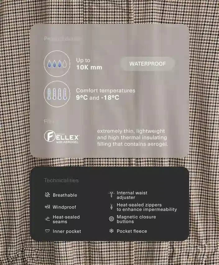 Veste matelassée imperméable Fellex® Aerogel 10K Veste matelassée imperméable Fellex® Aerogel 10K