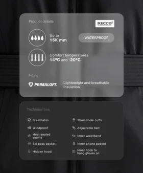 Veste matelassée imperméable Primaloft® Ski