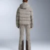 Pantalon de ski stretch évasé à taille haute, imprimé et résistant à l’eau Pantalon de ski stretch évasé à taille haute, imprimé et résistant à l’eau