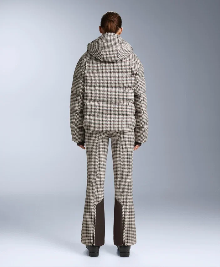 Pantalon de ski stretch évasé à taille haute, imprimé et résistant à l’eau Pantalon de ski stretch évasé à taille haute, imprimé et résistant à l’eau