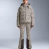 Pantalon de ski stretch évasé à taille haute, imprimé et résistant à l’eau Pantalon de ski stretch évasé à taille haute, imprimé et résistant à l’eau
