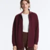 Veste oversize à capuche en piqué de coton