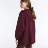 Veste oversize à capuche en piqué de coton