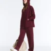 Veste oversize à capuche en piqué de coton