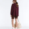 Veste oversize à capuche en piqué de coton