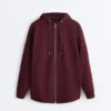 Veste oversize à capuche en piqué de coton