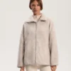 Veste oversize en imitation peaux lainées