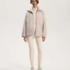 Veste oversize en imitation peaux lainées