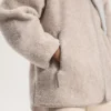 Veste oversize en imitation peaux lainées