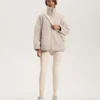 Veste oversize en imitation peaux lainées