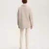 Veste oversize en imitation peaux lainées