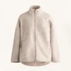 Veste oversize en imitation peaux lainées