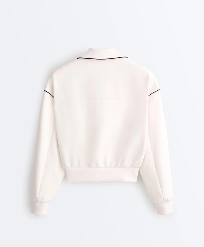 Veste à passepoils effet néoprène Veste à passepoils effet néoprène