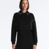 Veste à passepoils effet néoprène Veste à passepoils effet néoprène
