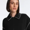 Veste à passepoils effet néoprène Veste à passepoils effet néoprène