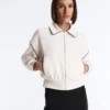 Veste à passepoils effet néoprène Veste à passepoils effet néoprène