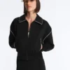 Veste à passepoils effet néoprène Veste à passepoils effet néoprène