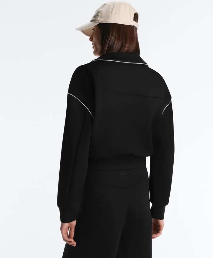 Veste à passepoils effet néoprène Veste à passepoils effet néoprène