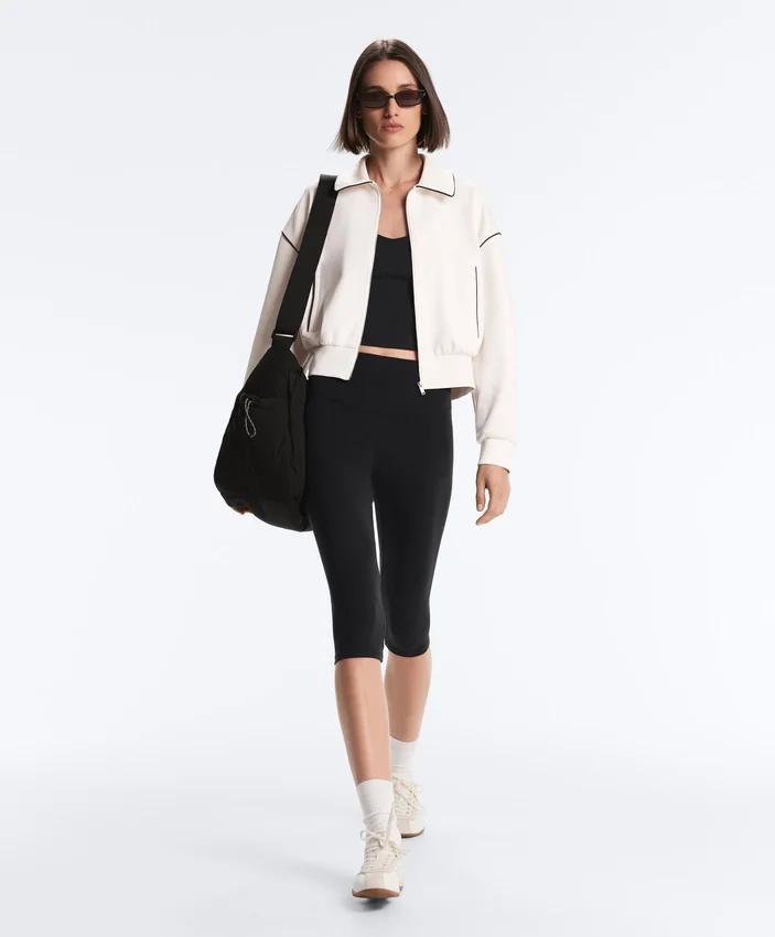 Veste à passepoils effet néoprène Veste à passepoils effet néoprène