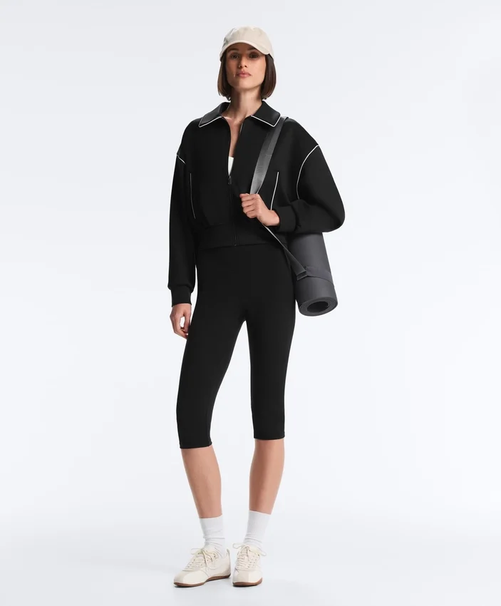 Veste à passepoils effet néoprène Veste à passepoils effet néoprène