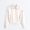 Veste à passepoils effet néoprène Veste à passepoils effet néoprène