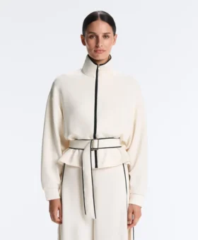 Veste à passepoils en modal Soft Touch