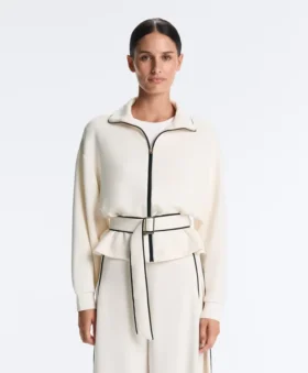 Veste à passepoils en modal Soft Touch