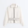Veste à passepoils en modal Soft Touch