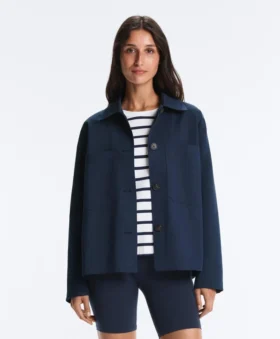 Veste à poches en mélange de coton