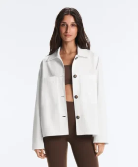 Veste à poches en mélange de coton