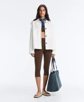 Veste à poches en mélange de coton