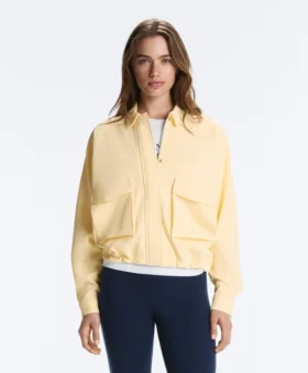Veste à poches en piqué de coton
