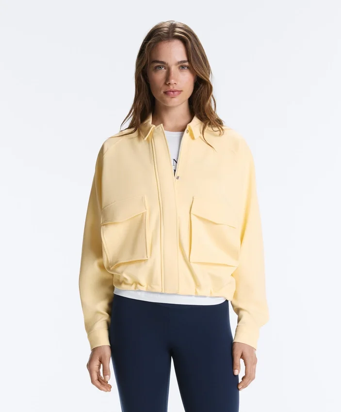 Veste à poches en piqué de coton Veste à poches en piqué de coton