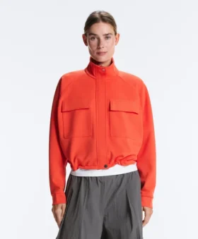 Veste à poches en piqué de coton