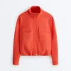 Veste à poches en piqué de coton Veste à poches en piqué de coton