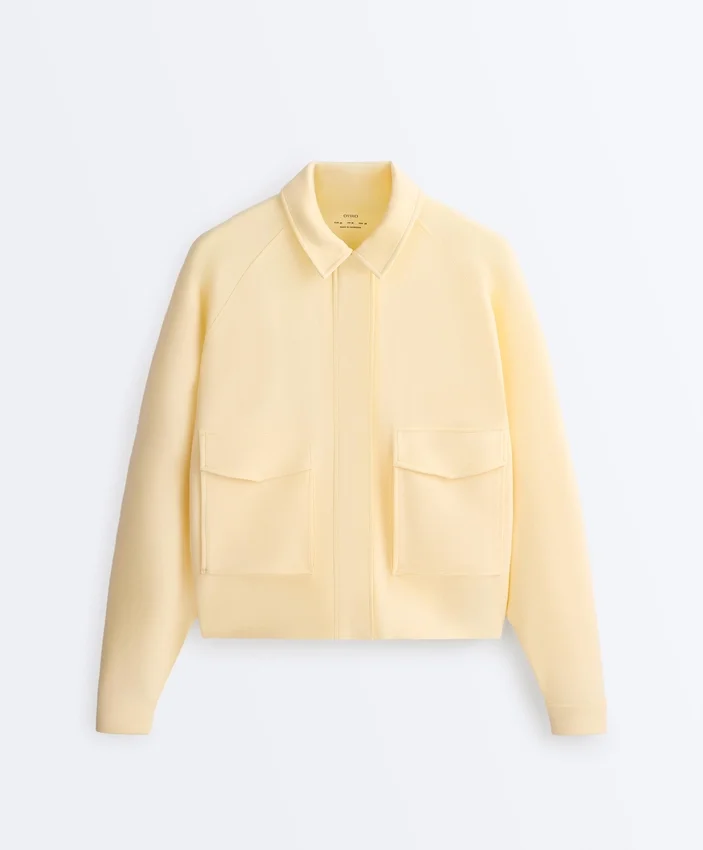Veste à poches en piqué de coton Veste à poches en piqué de coton