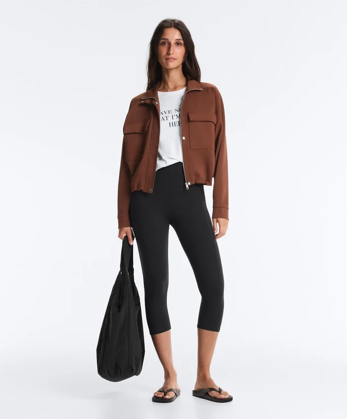 Veste à poches en piqué de coton Veste à poches en piqué de coton