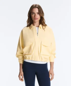 Veste à poches en piqué de coton