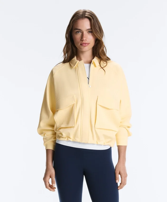 Veste à poches en piqué de coton Veste à poches en piqué de coton